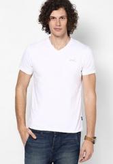 Lee White V Neck T Shirt men