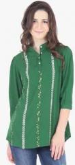 Lelegantae Green Printed Tunic women