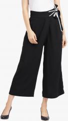 Leo Sansini Black Solid Regular Fit Palazzo women