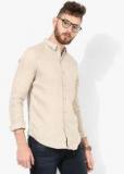 Levis Beige Solid Slim Fit Casual Shirt men