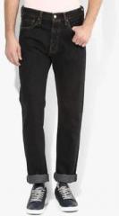 Levis Black Solid Regular Fit Jeans men