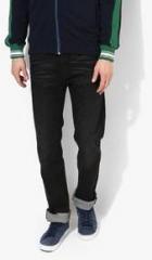 Levis Black Washed Mid Rise Regular Fit Jeans men