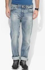 Levis Blue Mid Rise Regular Fit Jeans men