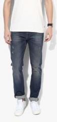 Levis Blue Washed Low Rise Regular Fit Jeans men