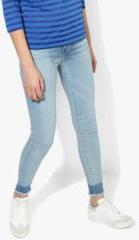 Levis Light Blue Washed Mid Rise Skinny Fit Jeans women