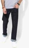 Levis Navy Blue Mid Rise Solid Regular Fit Jeans men