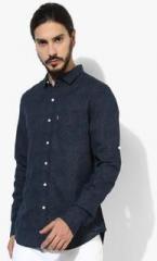 Levis Navy Blue Printed Regular Fit Casual Shirt men