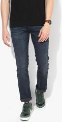 Levis Navy Blue Skinny Fit Mid Rise Clean Look Jeans men