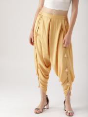 Libas Beige Solid Dhoti Pants women