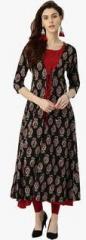 Libas Black Printed Kurta women