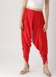 Libas Red Solid Dhoti Pants Women