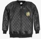 Lilpicks Black Self Design Lightweight Quilted Jacket boys