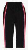 Lilpicks Black Straight Fit Track Pants Girls