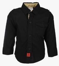 Little Kangaroos Black Casual Shirt boys