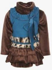 Little Kangaroos Blue Casual Dress & Frocks girls