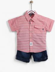 Little Kangaroos Pink Short Set boys