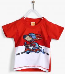 Little Kangaroos Red Regular Fit T Shirt boys