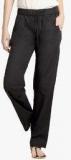 Loco En Cabeza Black Solid Pant Women