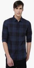 Locomotive Blue Checked Casual Shirt men