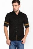 Locomotive Solid Black Casual Shirt Men