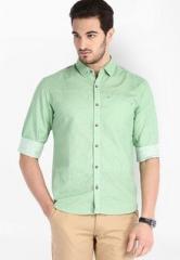 Locomotive Solid Green Casual Shirt men