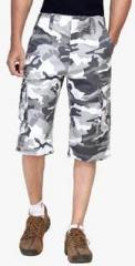 London Bee Grey Printed Shorts men