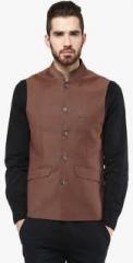 London Bridge Brown Solid Waistcoat men