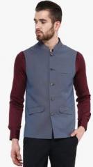 London Bridge Grey Solid Waistcoat men