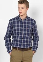 London Bridge Navy Blue Casual Shirt men