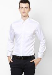 London Bridge Solid White Formal Shirt men