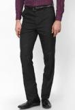 London Bridge Striped Black Formal Trousers Men