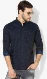 Louis Philippe Jeans Navy Blue Printed Slim Fit Casual Shirt men