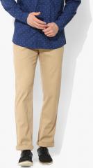 Louis Philippe Sport Beige Solid Slim Fit Chinos men