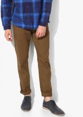 Louis Philippe Sport Sport Men Khaki Slim Fit Solid Chinos men