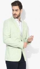 Louis Philippe Sports Green Solid Blazer men