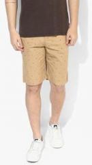 Louis Philippe Sports Khaki Printed Shorts men