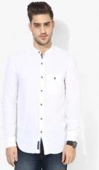 Louis Philippe Sports White Solid Slim Fit Casual Shirt men