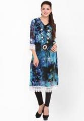 Lubaba Blue Printed Kurti women