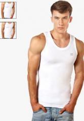 Lux Cozi Pack Of 3 White Solid Round Neck Vest men