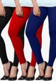 Lux Lyra Pack of 3 Multicoloured Solid Leggings women