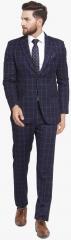 Luxurazi Blue Checked Suit men