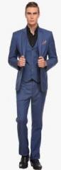 Luxurazi Blue Solid Suit men