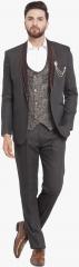 Luxurazi Brown Solid Suit men