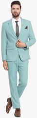 Luxurazi Green Solid Suit men