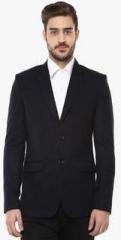 Luxurazi Navy Blue Printed Blazer men