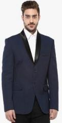 Luxurazi Navy Blue Solid Blazer men