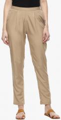 Mabish By Sonal Jain Beige Solid Coloured Pants women