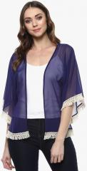 Mabish By Sonal Jain Navy Blue Solid Shrug women