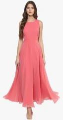 Mabish By Sonal Jain Peach Coloured Solid Maxi Dress women