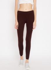 Madame Brown Solid Winter Leggings women